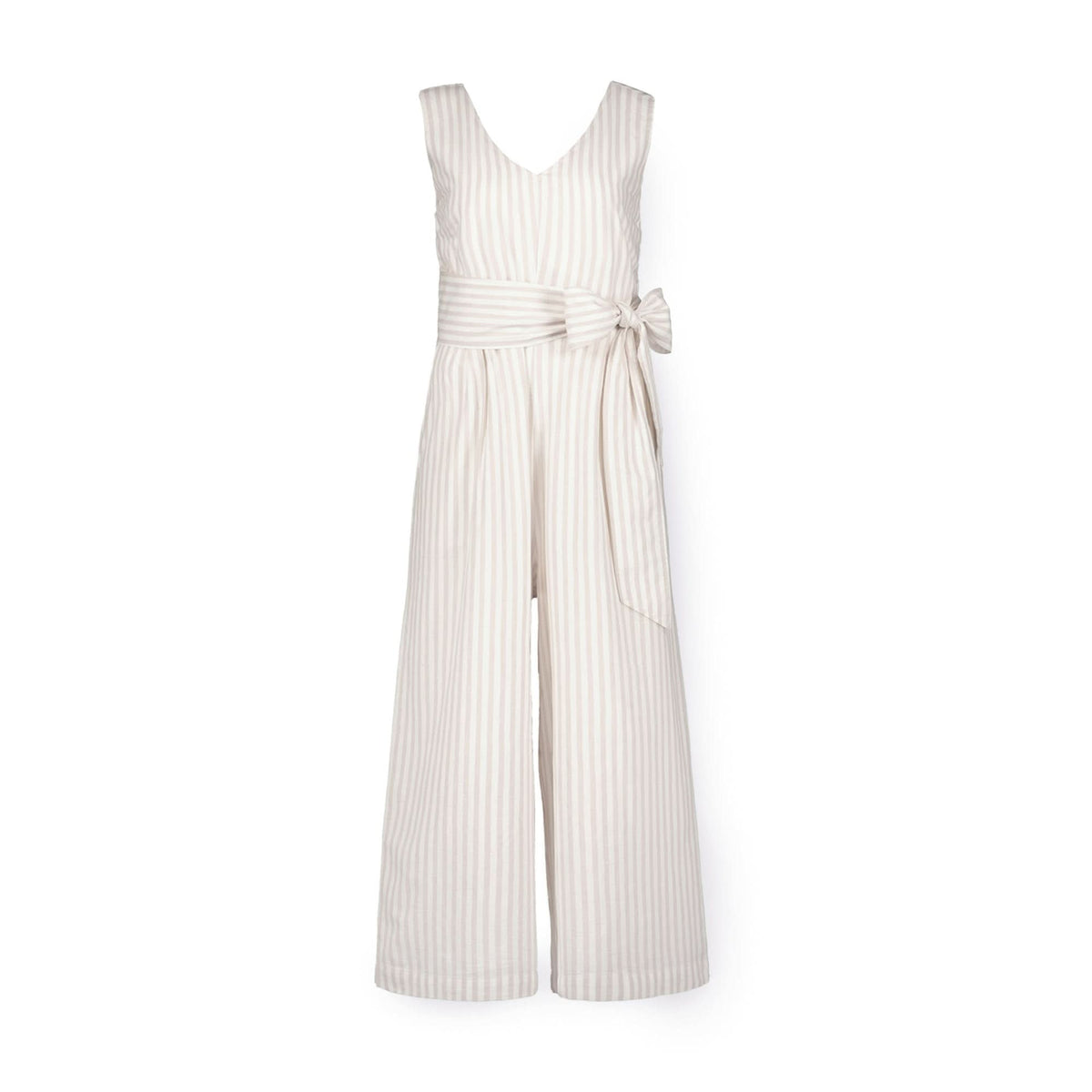 Tie-Waist Wide Leg Jumpsuit