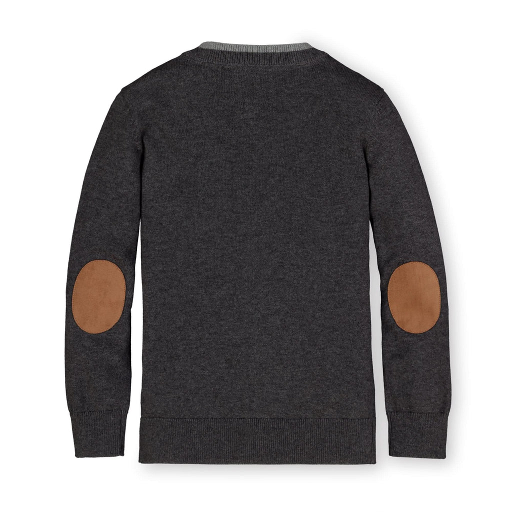 Organic Tipped Cardigan with Elbow Patches - Baby