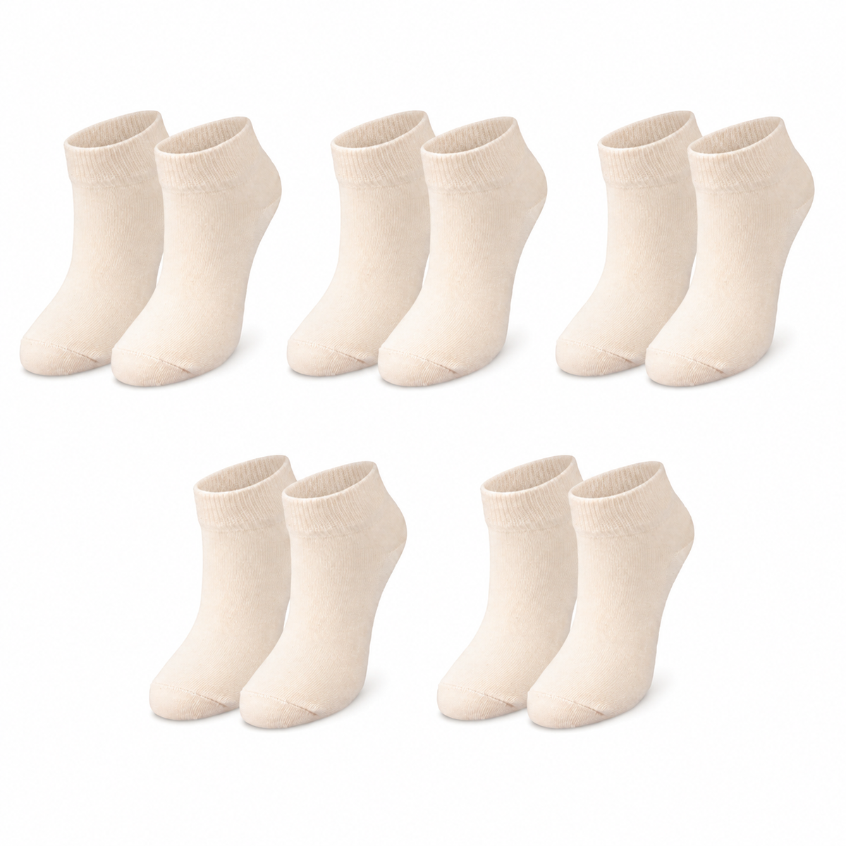 tittimitti Kids' 98% Organic Cotton Ankle Socks | 5-Pack | Ages 1–12