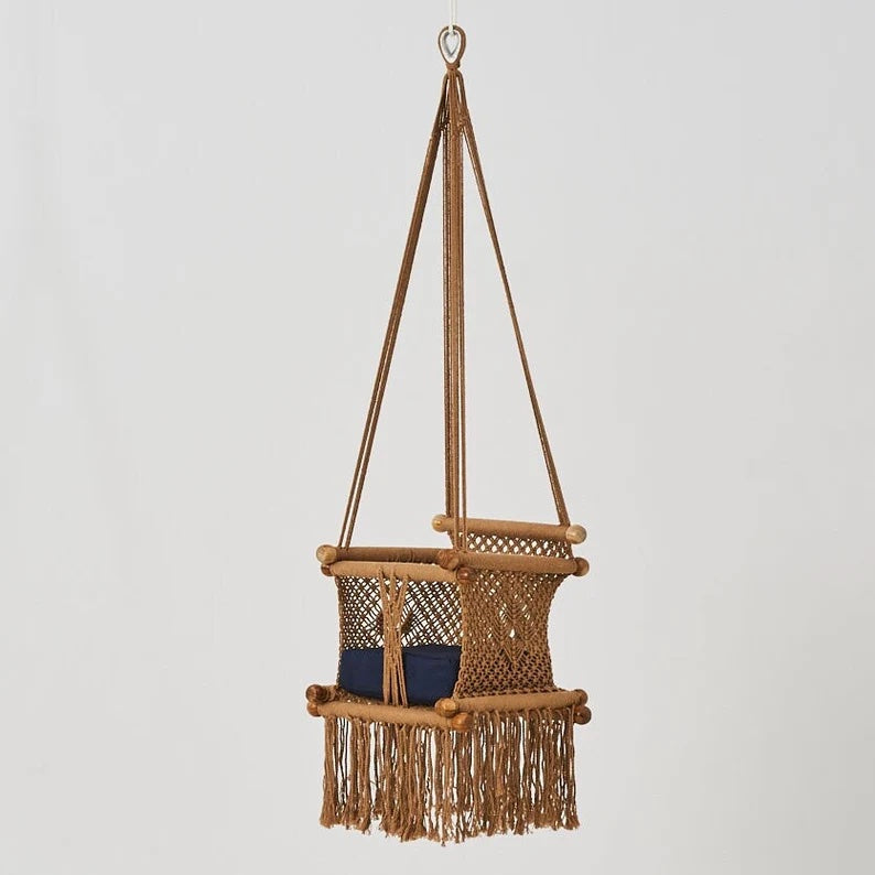 Macramé Toddler Swing | Handcrafted Cotton | Indoor & Outdoor