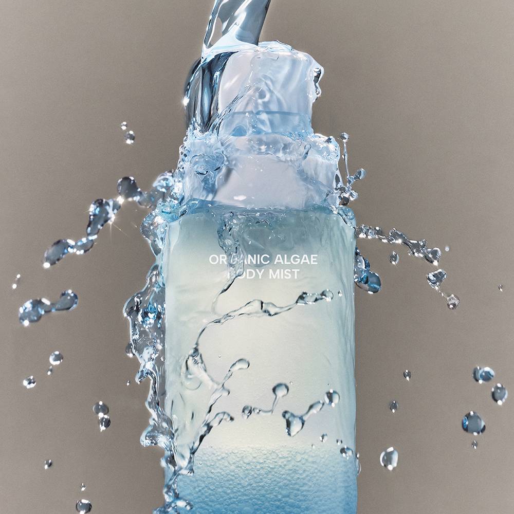 Whamisa Organic Algae Body Mist | 98% Organic Two-Phase Skin Mist | 160ml
