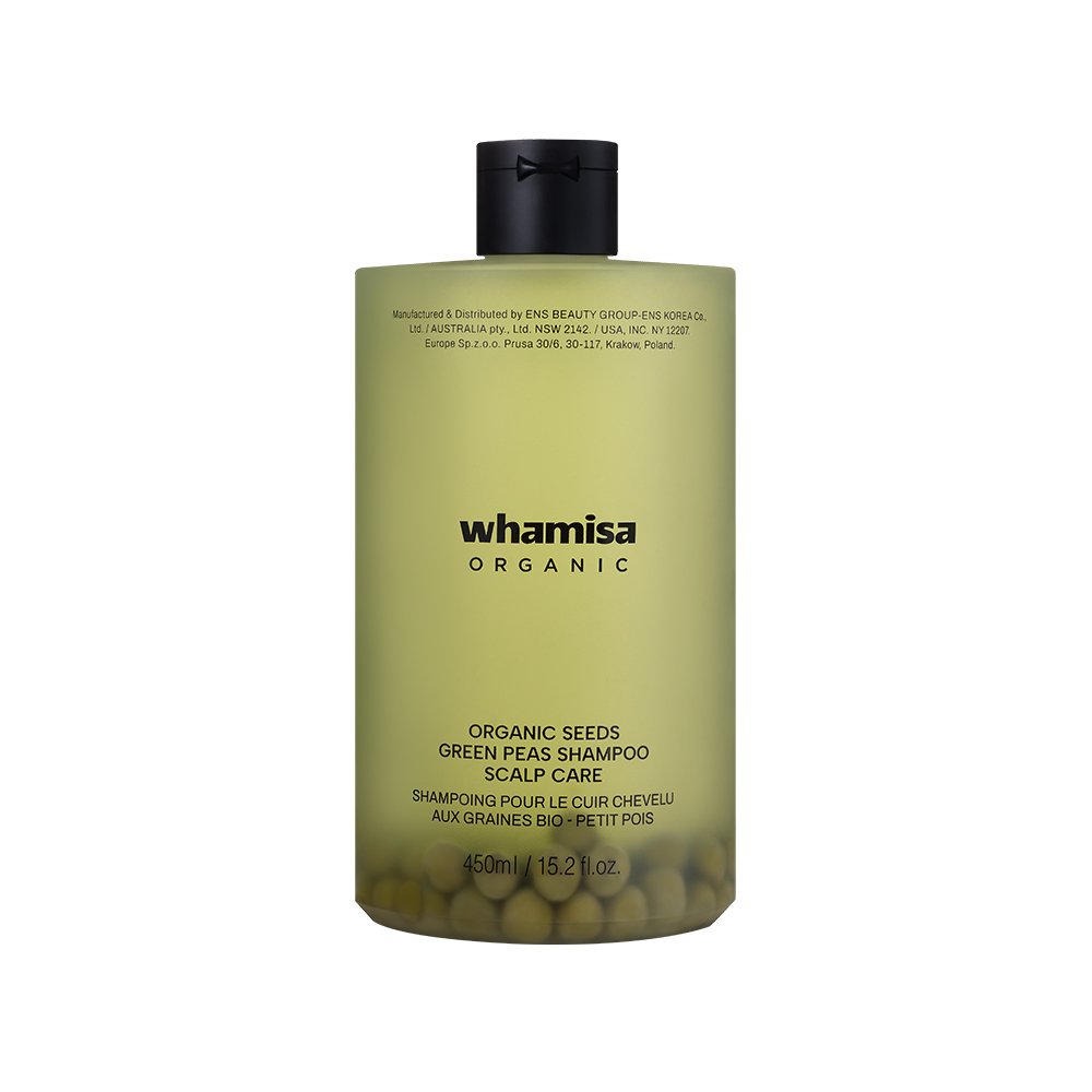 Whamisa Organic Seeds Green Peas Shampoo | COSMOS ORGANIC Scalp Care Shampoo | 450ml