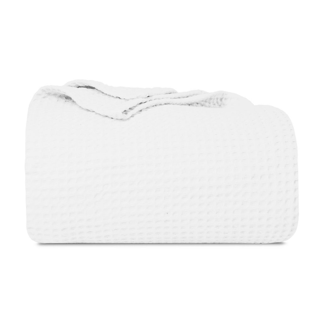 Organic Cotton Waffle Weave Throw Blanket