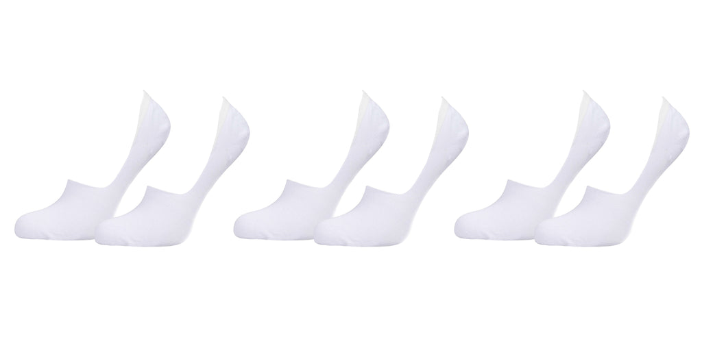 Set of white socks arranged in a row on a white background