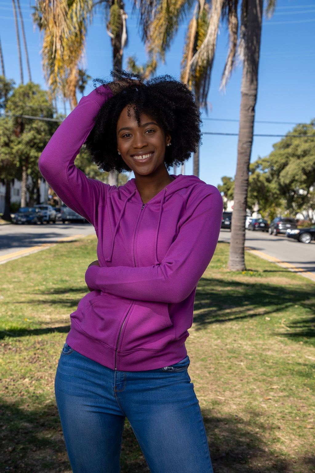 Women's Bamboo French Terry Zip Hoodie