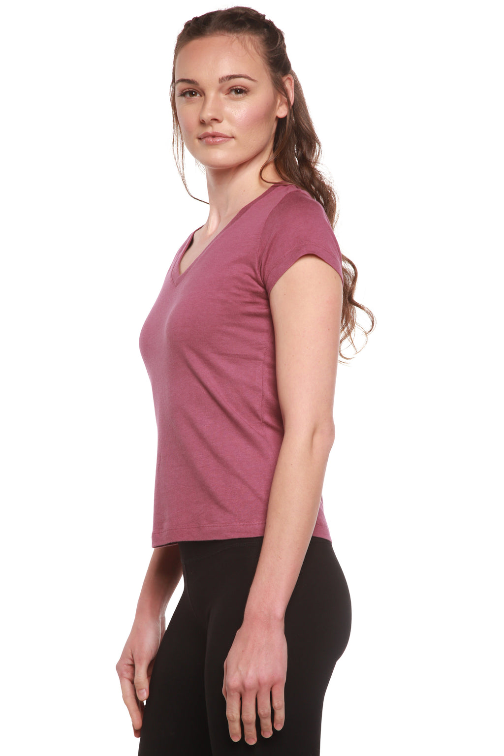 Women's Bamboo V-Neck Cap Sleeve Tee | Organic Cotton