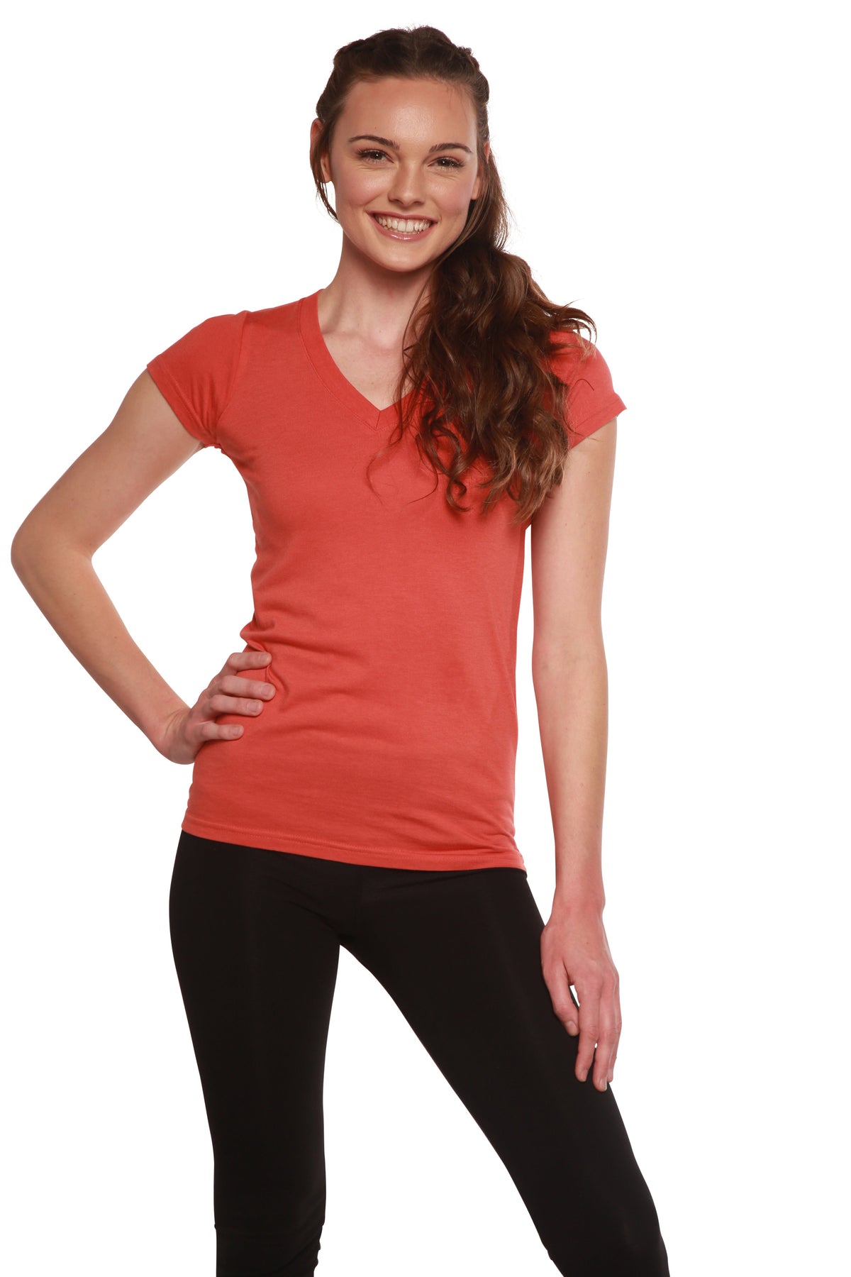 Women's Bamboo V-Neck Cap Sleeve Tee | Organic Cotton