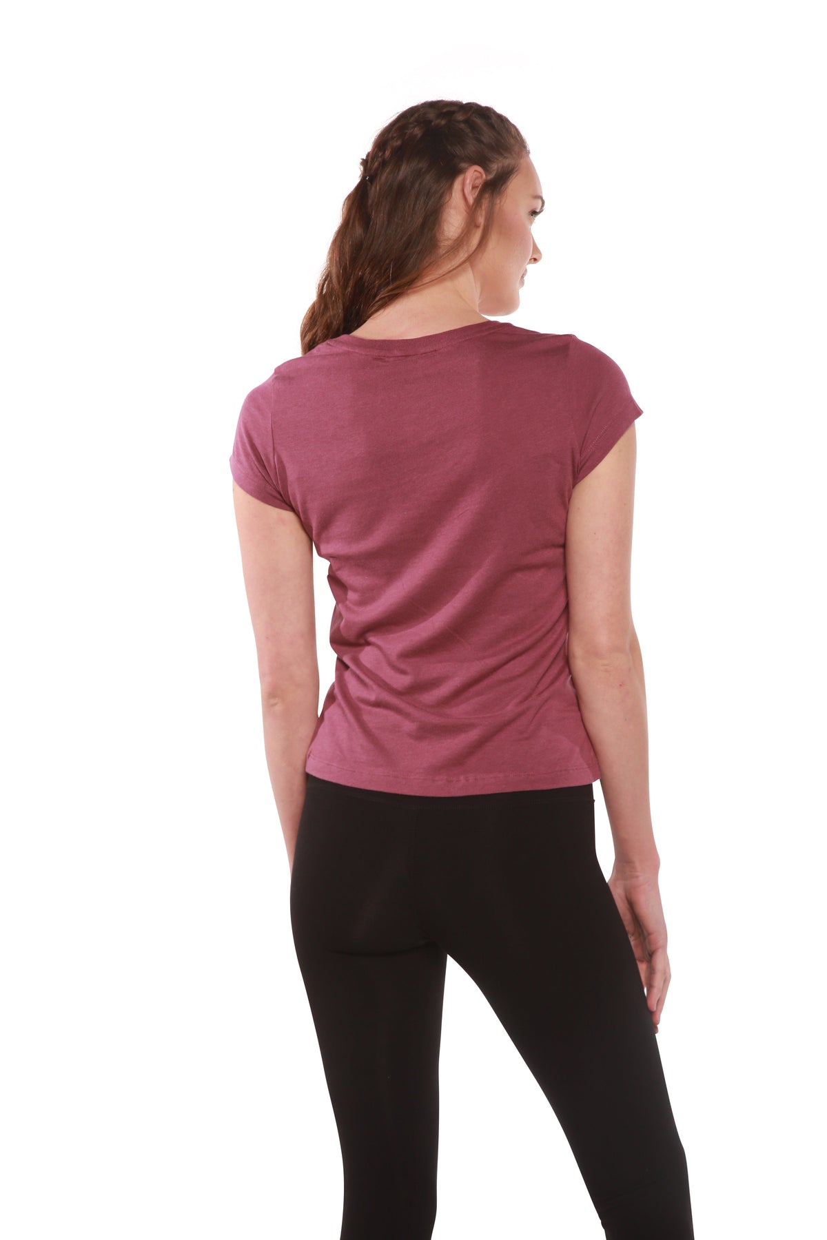 Women's Bamboo V-Neck Cap Sleeve Tee | Organic Cotton