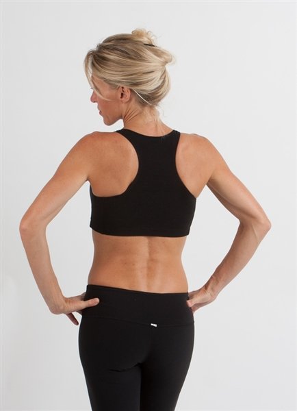 Bamboo Padded Sports Bra - Black