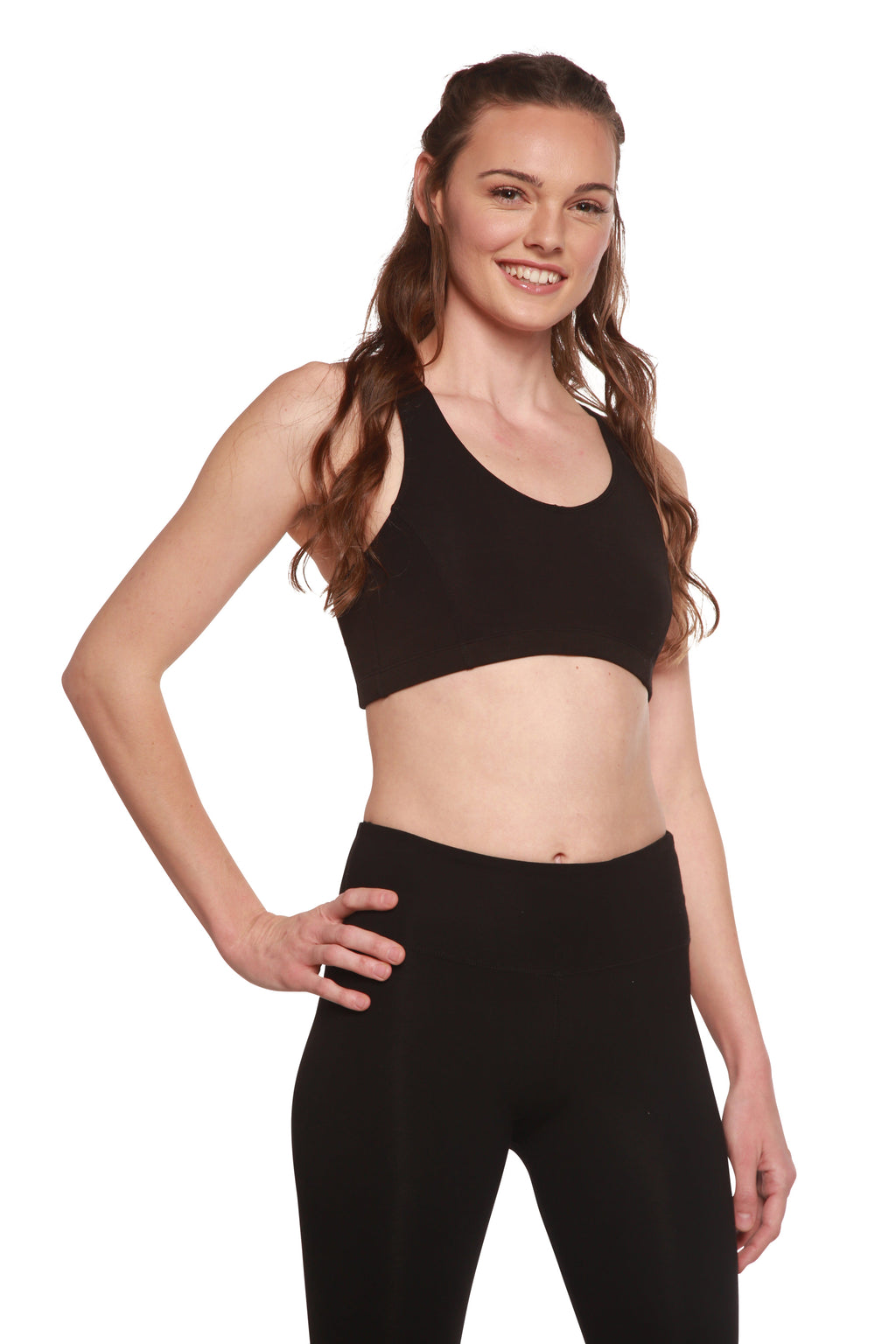 Bamboo Padded Sports Bra - Black
