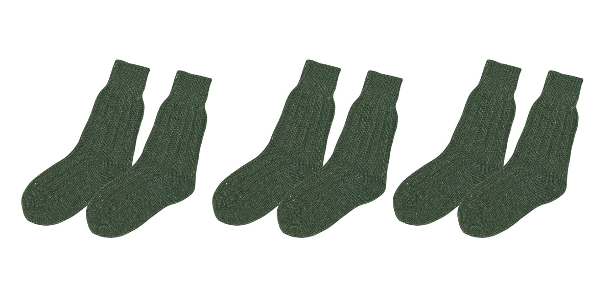 tittimitti® Women’s Wool Silk Socks 3-Pack – Soft Warm Winter Crew Socks Made in Italy-Winter