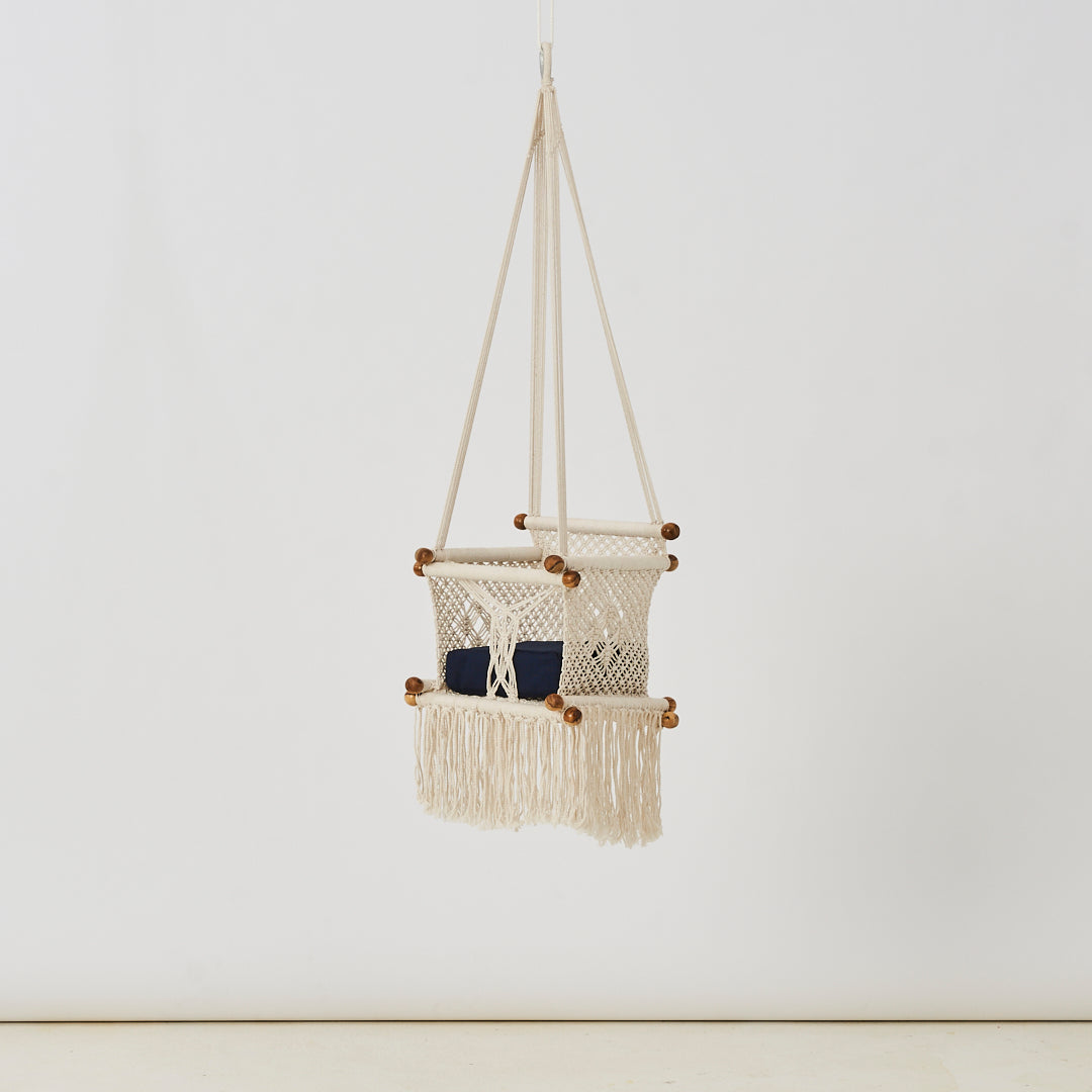 Macramé Toddler Swing | Handcrafted Cotton | Indoor & Outdoor